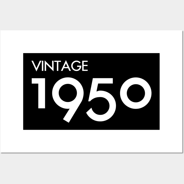 Vintage 1950 Gift 70th Birthday Party Wall Art by Damsin